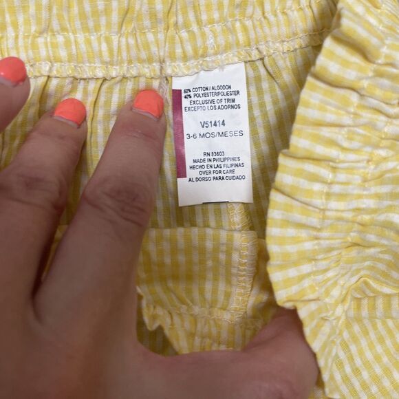 Little Bitty 3-6 Months Vintage Yellow Butterfly Dress and Bloomers Eyelet Lace - Picture 10 of 10